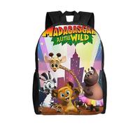 Sac d'école Madagascar, sac à dos de dessin animé, sac tendance pour garçons, sac d'école, sac à dos de voyage-XTYD7568 Noir