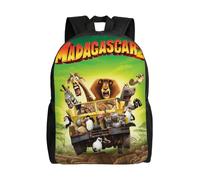 Sac d'école Madagascar, sac à dos de dessin animé, sac tendance pour garçons, sac d'école, sac à dos de voyage-HXN16 Noir