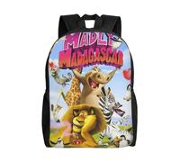 Sac d'école Madagascar, sac à dos de dessin animé, sac tendance pour garçons, sac d'école, sac à dos de voyage-HXN10 Noir