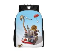 Sac d'école Madagascar, sac à dos de dessin animé, sac tendance pour garçons, sac d'école, sac à dos de voyage-HXN15 Noir