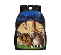 Sac d'école Madagascar, sac à dos de dessin animé, sac tendance pour garçons, sac d'école, sac à dos de voyage-HXN09 Noir