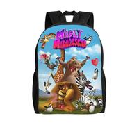 Sac d'école Madagascar, sac à dos de dessin animé, sac tendance pour garçons, sac d'école, sac à dos de voyage-HXN12 Noir
