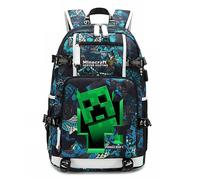 Sac d'école Minecraft pour Garçon- Sac à dos mignon et durable pour filles de 10 ans,sac à dos d'école parfait pour enfants,Bleu 02