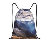 Sac D'École Panorama des Alpes Réglable Sac À Cordon Leger Sacs De Gym pour Natation École Vacances 39X46Cm
