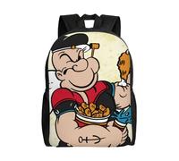 Sac d'école Popeye, sac à dos de dessin animé, sac tendance pour garçons, sac d'école, sac à dos de voyage-HXN1267 Noir
