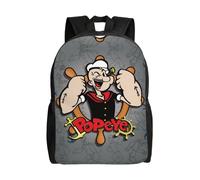 Sac d'école Popeye, sac à dos de dessin animé, sac tendance pour garçons, sac d'école, sac à dos de voyage-HXN1262 Noir