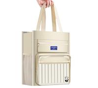 Sac d'école portable à 8 compartiments - Sac de rangement de documents pour étudiants, enseignants, officiers, poches latérales en filet