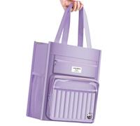 Sac d'école portable à 8 compartiments - Sac de rangement de documents pour étudiants, enseignants, officiers, poches latérales en filet