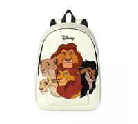 Sac d'ecole portrait de famille ¿Le Roi Lion¿Film féminin Harajuku Design extérieur retour à l'ecole cadeau fermeture éclair sac à dos Noir