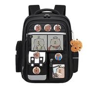 Sac d'école pour enfantt Capybara - Sac Capybara, Sac à dos | Sac d'école adorable en forme de dessin animé, Grand sac à dos imperméable avec insigne de carte, étiquette de sac, fournitures sc