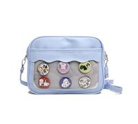 Sac d'école pour étudiant, sac à bandoulière en polyuréthane, style japonais, bandoulière Itabag avec sangle réglable, affichage transparent, bandoulière japonaise pour femme, cuir PU, bandoulière