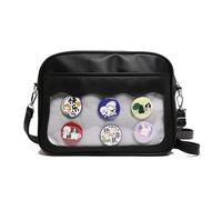 Sac d'école pour étudiant, sac à bandoulière en polyuréthane, style japonais, sac à bandoulière Itabag avec sangle réglable, sac à bandoulière transparent Itabag PU, sac d'école pour affichage