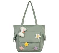 Sac d'école pour étudiant - Sac en nylon pour femme - Grande capacité - Sac sous les bras - Sac de voyage - Sac à bandoulière - Sac à bandoulière - Sac à main tendance - Grande capacité - Sac à main