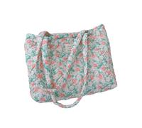 Sac d'école pour étudiants, grande capacité, avec poignée sur le dessus, style français, aisselle, shopping, sac à main matelassé, style français, aisselle, pour femme, grande capacité, Feuilles