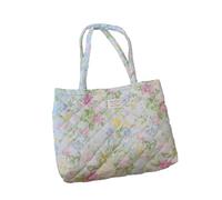 Sac d'école pour étudiants, grande capacité, avec poignée sur le dessus, style français, aisselle, shopping, sac à main matelassé, style français, aisselle, pour femme, grande capacité, Peinture à