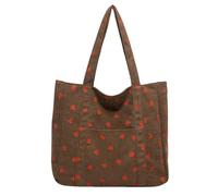 Sac d'école pour étudiants, sac à bandoulière pour femme, grande capacité, aisselle, sac à main tendance, assorti, sous les bras, shopping, femme, fraise, école, grande capacité, en toile, aisselle