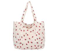 Sac d'école pour étudiants, sac à bandoulière pour femme, grande capacité, aisselle, sac à main tendance, assorti, sous les bras, shopping, femme, fraise, école, grande capacité, en toile, aisselle