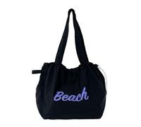 Sac d'école pour étudiants, sac à bandoulière pour femme, grande capacité, sac à main tendance sous les aisselles, sac à main style coréen, sac à main, grande capacité d'épaule, Noir , One Size