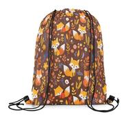 Sac D'École Renard Mignon Résistant Sac De Sports avec Cordon De Serrage Unisexe Sporttasche Mit Kordelzug pour Salle Yoga Fußball 39X46Cm