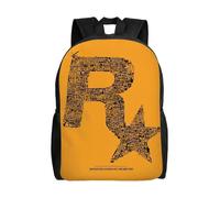 Sac d'école Rockstar Games, sac à dos de dessin animé, sac tendance pour garçons, sac d'école, sac à dos de voyage-XTYD8675 Noir