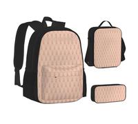 Sac d'école, sac à déjeuner, trousse à crayons avec motif Tour Eiffel pour l'école, le camping, les voyages, Noir , Taille unique