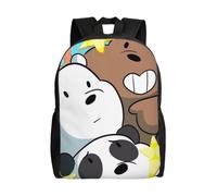 Sac d'école The Three Bare Bears, sac à dos de dessin animé, sac tendance pour garçons, sac d'école, sac à dos de voyage - HXN1227 Noir