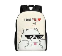 Sac d'école The Three Bare Bears, sac à dos de dessin animé, sac tendance pour garçons, sac d'école, sac à dos de voyage - HXN1228 Noir