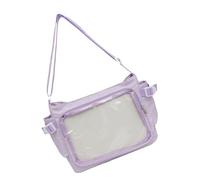 Sac d'école transparent à bandoulière pour étudiants et adultes qui aiment la culture animée, cosplay, événement, violet, One Size
