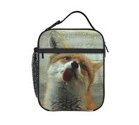Sac Dejeuner Isotherme Renard rigolo Anti-fuite Lunch Bag Pliable Boîte à déjeuner pour Bureau L'école Pique-nique