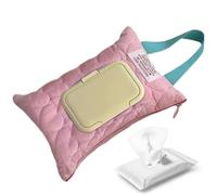 Sac d'emballage de lingettes - Pochette à couches de 9 pouces | Support matelassé en coton - Étui de voyage portable avec un design durable et un tissu doux pour les lingettes et les essentiels
