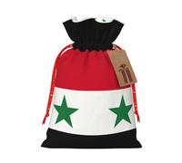 Sac d'emballage de Noël avec cordon de serrage Motif drapeau de la République arabe syrienne