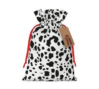 Sac d'emballage de Noël imprimé vache Dressing04 Sacs en lin avec cordon de serrage Sac cadeau de mariage amusant