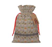 Sac d'emballage en lin avec cordon de serrage pour coquetier, nouilles, ramen
