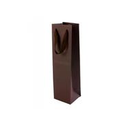 Sac d'emballage en papier kraft isotherme pour petite bouteille de vin rouge frais - Longue utilisation (marron)