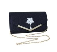 Sac D'embrayage De Mariage Pour Femmes | Porte D'épaule Soirée Avec Chaîne | Pu Pu Fermé Magnétique Magnitique Pour Pertine, Date, Cadeau Pour Le Jurnona De Femme Durma, Noir , riferimento alla