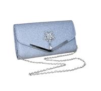 Sac D'embrayage De Mariage Pour Femmes | Porte D'épaule Soirée Avec Chaîne | Pu Pu Fermé Magnétique Magnitique Pour Pertine, Date, Cadeau Pour Le Jurnona De Femme Durma, argent, riferimento alla