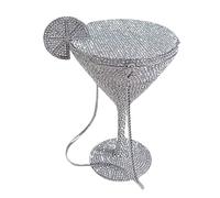 Sac d'embrayage en strass - sac de soirée en forme de tasse à cocktail de 15,2 cm, sac à main étincelant, nouveauté | généreux accessoire glamour élégant pour femme, fashioniste, styliste, C