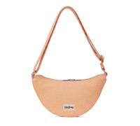 Sac demi-lune Andrea tresse en coton bio Hindbag corail