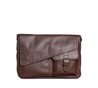 Sac d'épaule en cuir pour hommes Sac d'épaule en cuir véritable Sacs croisés Vintage pour hommes Sac d'affaires Casual Hangbag Sling Bag For Work Travel Daily Men's Shoulder Bag Man Bag For Working(Co