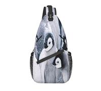 Sac D'Epaule Manchot Sacoche Bandoulière Polyester Sacoche Casual Sac Triangle Pour La Randonnée, Homme, Enfants