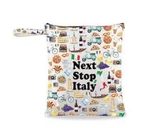 Sac d'épicerie avec symbole de l'Italie - Cadeau pour amoureux de l'Italie - Pochette de voyage en Europe, Next Stop Italie