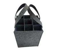 Sac D'épicerie De Vin - Sacs Pour Bouteilles De Vin | 9 Bouteilles En Feutre Avec Insert Séparateur Pour Bouteilles | Sac À Vin, Sac À Vin Pliable, Sac De Voyage Pour Vin Sac Porte, Dark Gray, Fare
