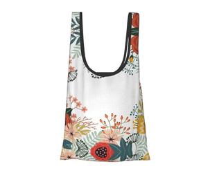 Sac d'épicerie pliable réutilisable et léger avec imprimé botanique pour les courses, les voyages, la plage, respectueux de l'environnement