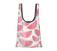 Sac d'épicerie pliable réutilisable et léger avec imprimé pastèque pour les courses, les voyages, la plage, respectueux de l'environnement
