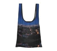 Sac d'épicerie pliable réutilisable et léger avec imprimé paysage de Los Angeles pour les courses, les voyages, la plage, respectueux de l'environnement