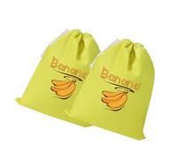 Sac d'épicerie réutilisable avec cordon de serrage pour pique-nique, réfrigérateur, stockage de produits réutilisable, jaune, Taille unique