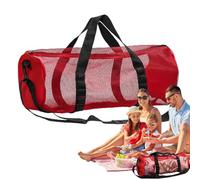 Sac d'équipement Duffle - Filet cylindrique robuste avec sangle réglable - Sac de sport de plongée en maille avec crochet intérieur - Sac de sport ventilé pour les voyages et espace de rangement extra