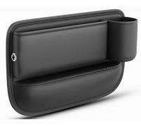 Sac D'Espacement Porte-Gobelet Cuir Voiture, BoîTe Rangement RéGlable SièGe Voiture, Sac D'Espacement Porte-Gobelet Cuir avec Porte-Gobelet pour TéLéPhones, Lunettes, CléS, Cartes(A,Right)
