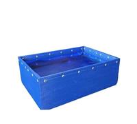 Sac d'étang à Poissons imperméable Portable en PVC avec Valve de vidange - Pliable for l'aquaculture, Le Jardinage et Une Utilisation en extérieur(3x2x0.5m)