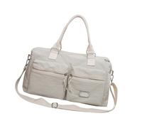 Sac d'exercice compact résistant à l'eau avec bandoulière ergonomique et intérieur spacieux pour les équipements de sport et les voyages courts, blanc, Beauté de masse